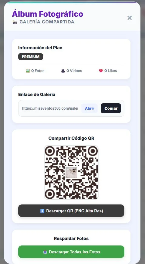 Álbum fotográfico compartido